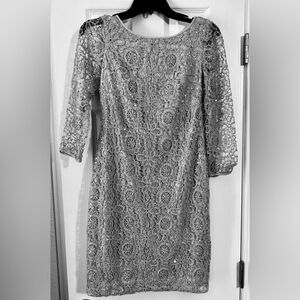 Luxe Collection Silver Sequin Mini Dress in size 2